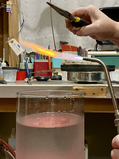 Susan LeGuyader's An Adventure in Water Casting - , General Education, Butane Torch, Soldering, Solder, water casting